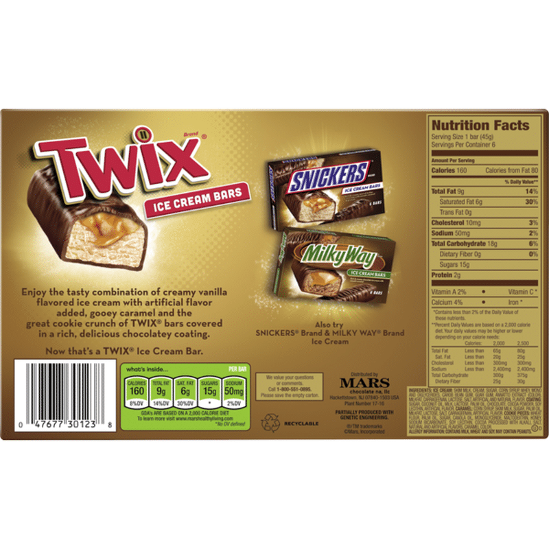 Twix Vanilla Ice Cream Bars (11.58 fl oz) from Stop & Shop - Instacart