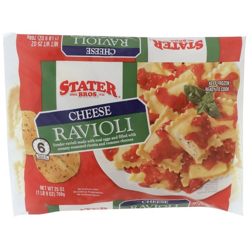 Stater Bros Cheese Ravioli Filled With Creamy Seasoned Ricotta And