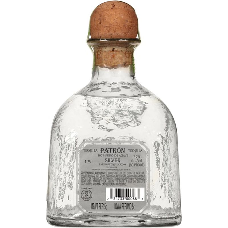 Patrón Silver Tequila (1.75 L) Instacart
