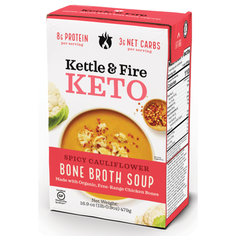 Kettle & Fire Spicy Cauliflower Keto Soup (16.9 oz) Instacart