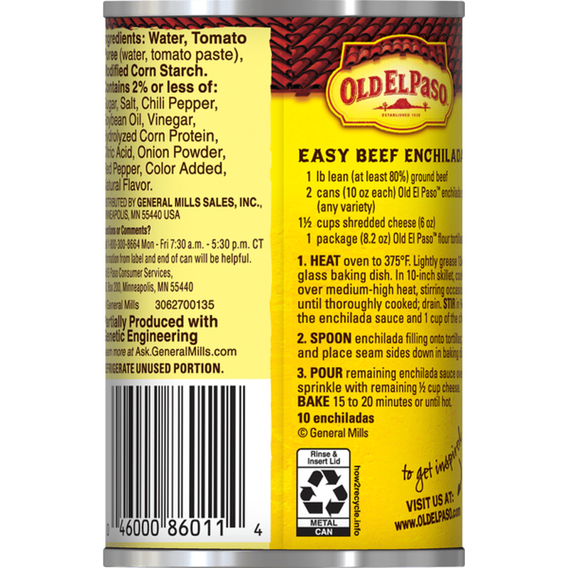 Old El Paso Enchilada Sauce, Red, Mild (10 Oz) - Instacart