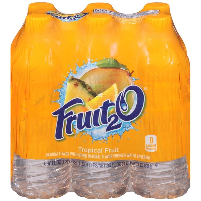 Fruit2O Flavored Water Beverage Natural Tropical Fruit (16 fl oz ...