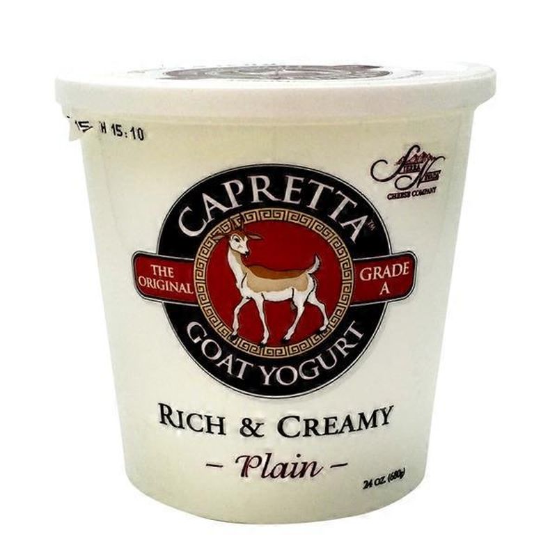 Capretta Goat Yogurt Rich & Creamy Plain Goat Yogurt (24 oz) Instacart