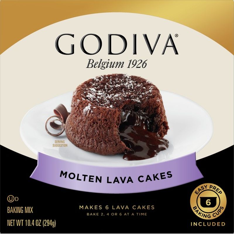 Godiva Baking Mix, Molten Lava Cakes (10.4 oz) Instacart