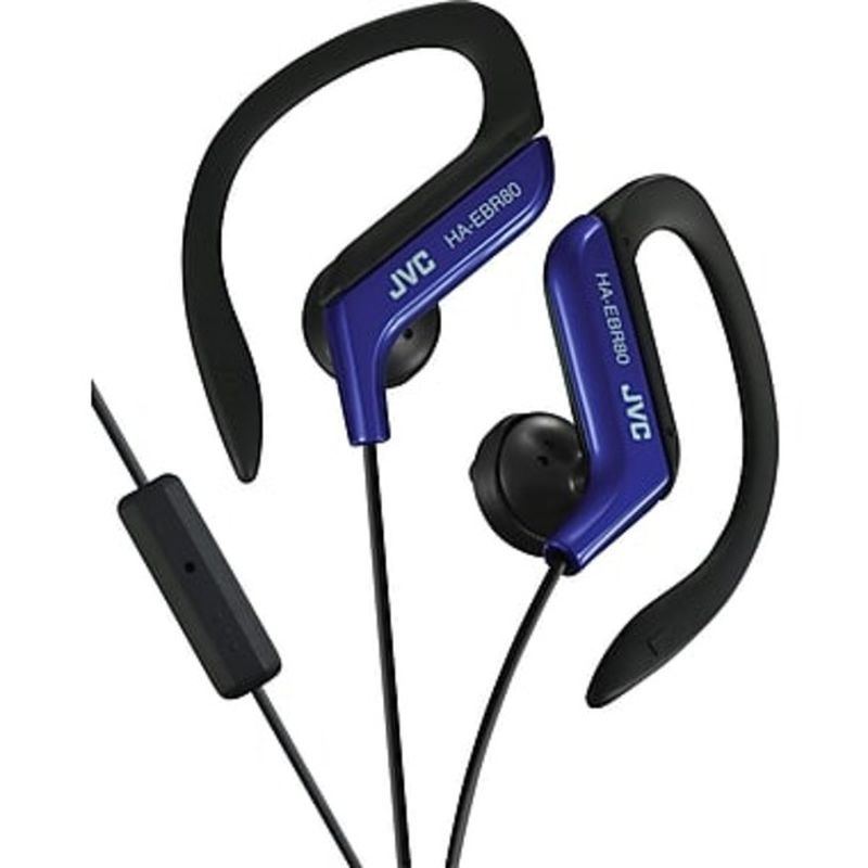 JVC Blue Ear-Clip Headphones With Microphone & Remote