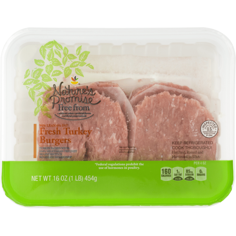 Nature's Promise 94 Turkey Burgers (16 oz) from Stop & Shop Instacart
