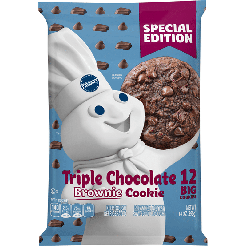 Pillsbury Brownie Cookie, Triple Chocolate, Special Edition (14 oz