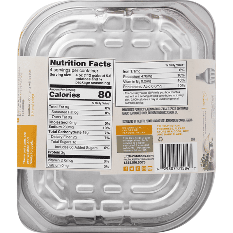 The Little Potato Company Fresh Creamer Potatoes with Seasoning Pack, Garlic Herb (1 lb) from