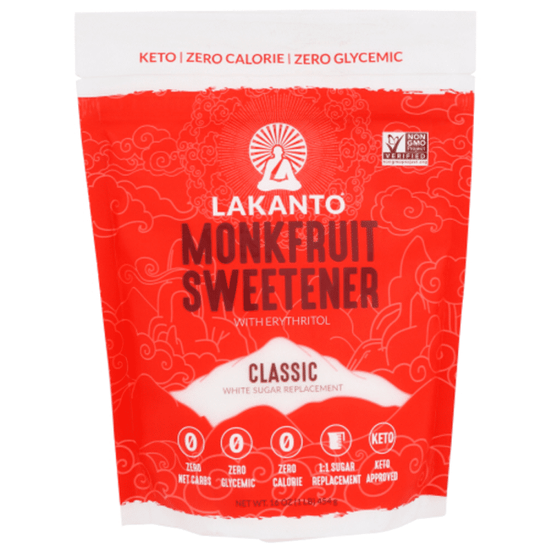 Lakanto Monkfruit Sweetener, with Erythritol, Classic (16 oz) Instacart