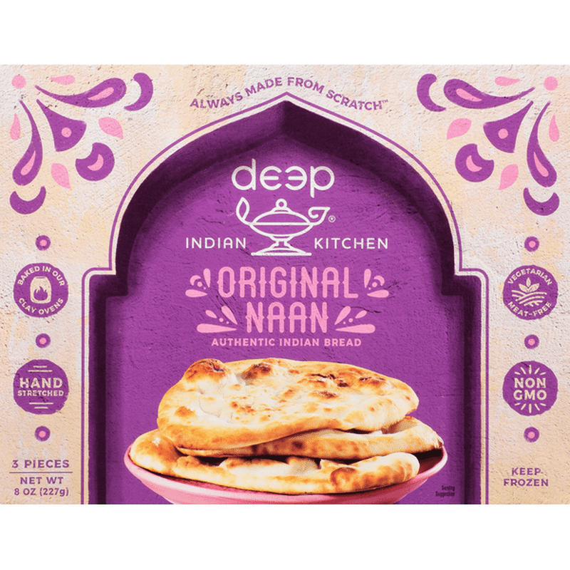 Deep Indian Kitchen Original Naan (3 each) Instacart