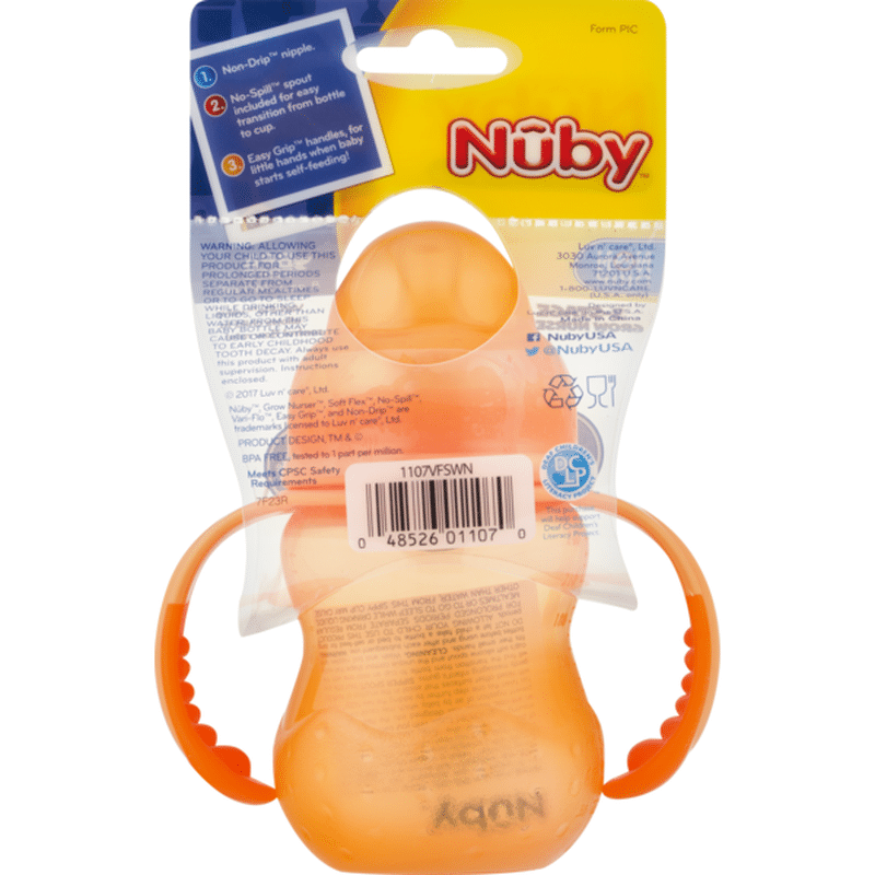 nuby wide neck bottle to cup