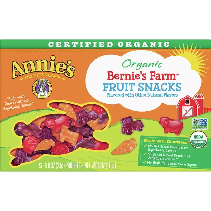 Annie's Homegrown Fruit Snacks, Organic, Bernies Farm (5 each) from