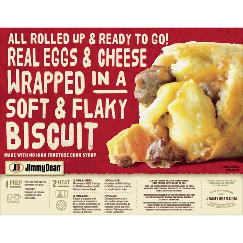 Jimmy Dean Biscuit Roll Ups, Sausage, Egg & Cheese, Box (0.8 lb) from