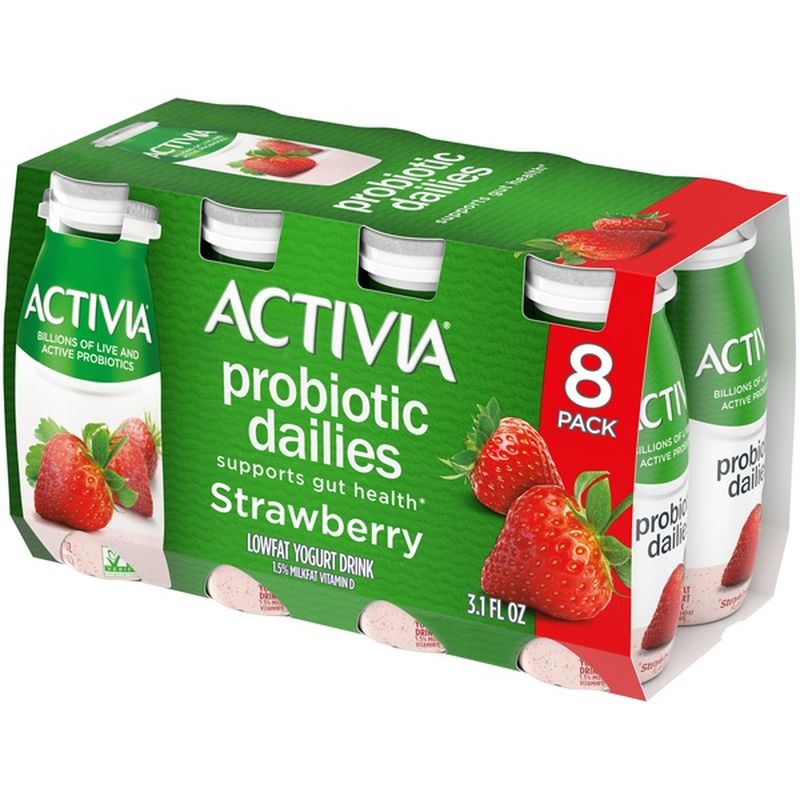 Activia Probiotic Dailies Strawberry Yogurt Drink (3.1 fl oz) Instacart