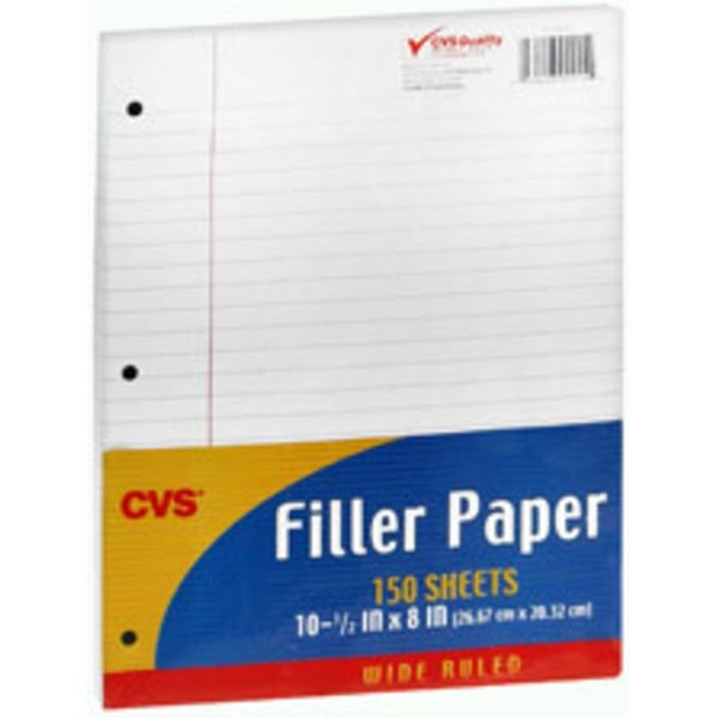 CVS Pharmacy Filler Paper Wide Ruled (150 ct) Instacart