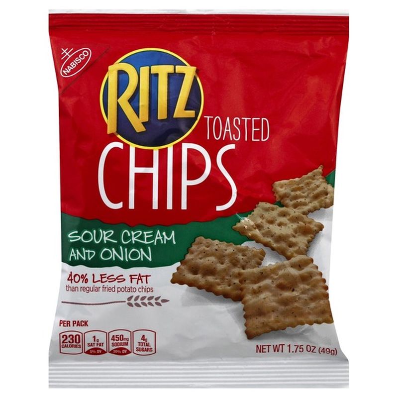 Ritz Chips, Toasted, Sour Cream and Onion (1.75 oz) Instacart