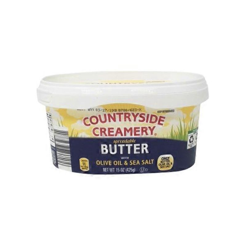Countryside Creamery Spreadable Butter With Olive Oil & Sea Salt (15 oz