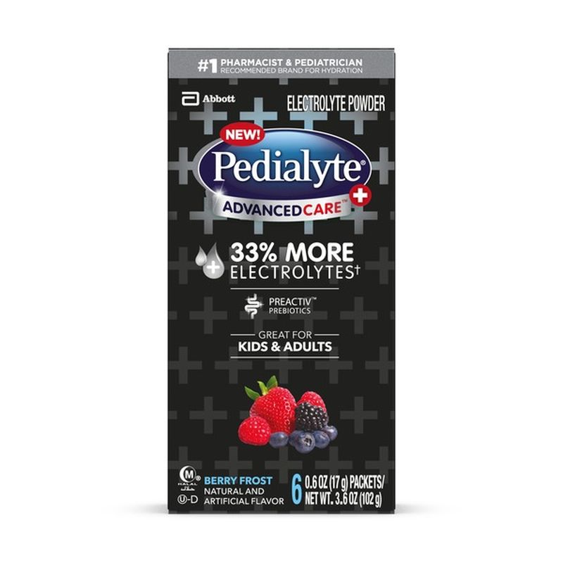 Pedialyte Advanced Care Plus Electrolyte Powder Berry ...