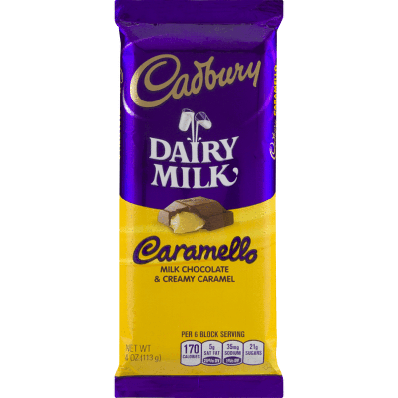 Cadbury DAIRY MILK CARAMELLO Bar, (4 oz) from Bartell Drugs Instacart