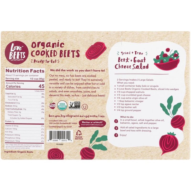 Love Beets Organic Cooked Beets (42.3 oz container) from Costco Instacart