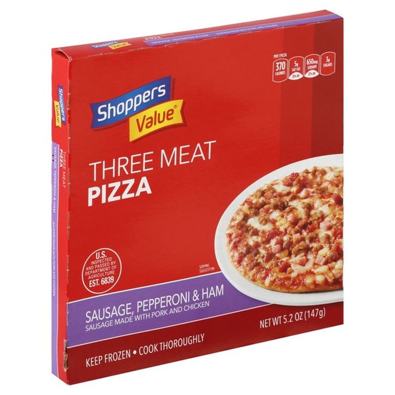 Shoppers Value Pizza, Three Meat (5.2 oz) Instacart