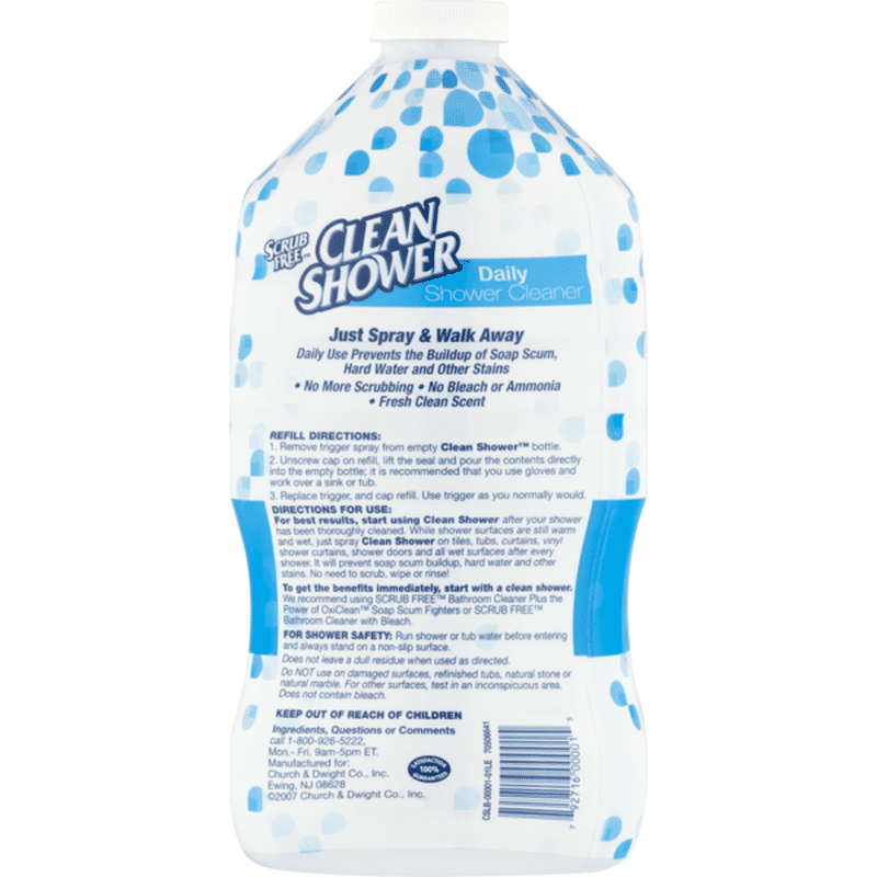 Clean Shower Daily Shower Cleaner Fresh Clean Scent 60 Fl Oz Instacart