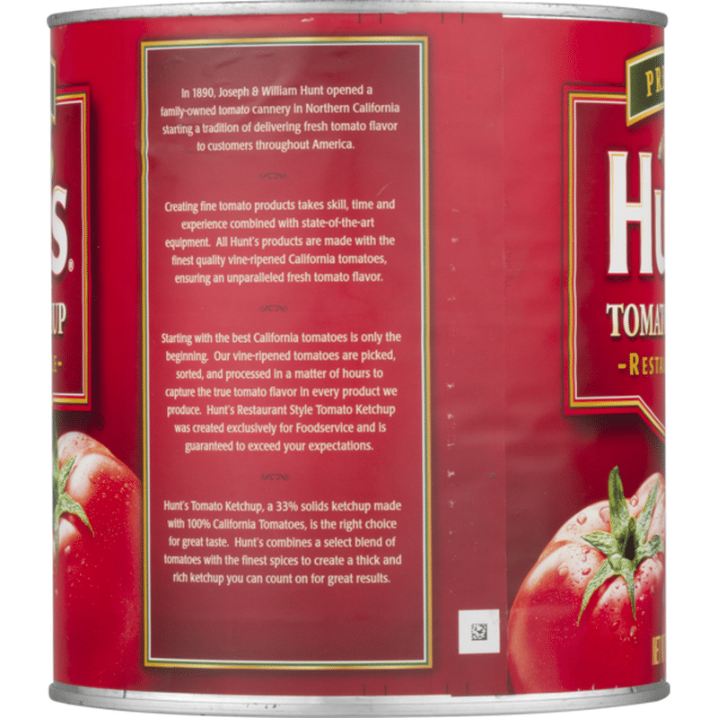 Hunt's Tomato Ketchup Restaurant Style (114 oz) Instacart