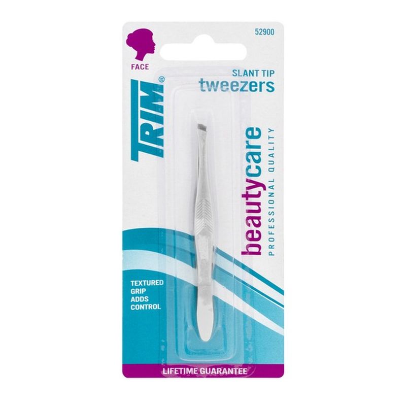 Trim Tweezers, Slant & Square Tip, Value Pack (2 each) - Instacart