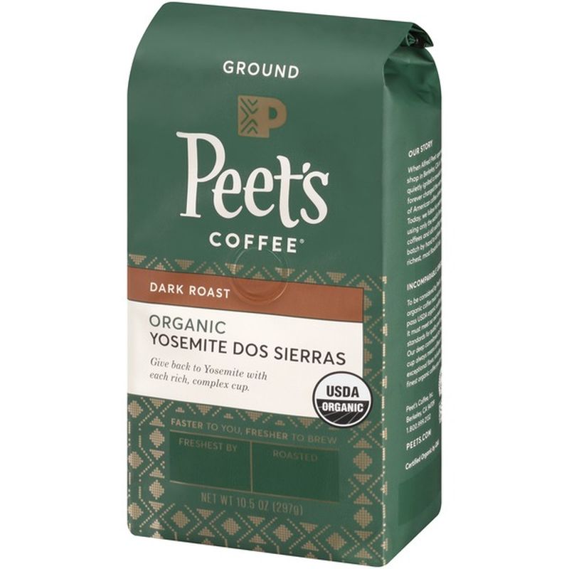 Peet's Coffee Organic Yosemite Dos Sierras Dark Roast Ground Coffee (10