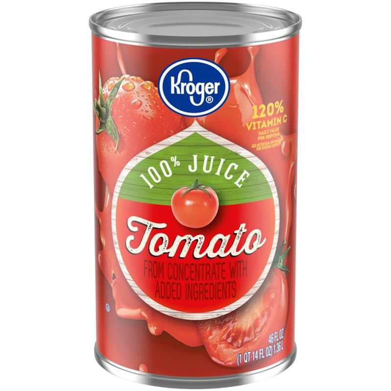 Kroger 100% Tomato Juice FROM CONCENTRATE WITH ADDED INGREDIENTS