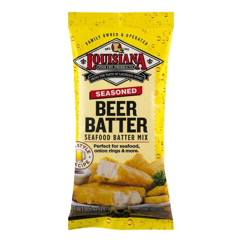 Louisiana Fish Fry Products Seafood Batter Mix Seasoned Beer Batter (8.