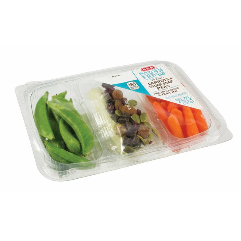 H-E-B Ready, Fresh, Go! Carrots & Sugar Snap Peas Snack Tray