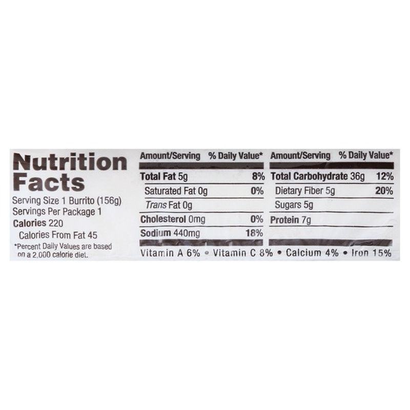 Amy S Gluten Free Burrito Black Bean Quinoa 5 5 Oz From Giant Food Instacart