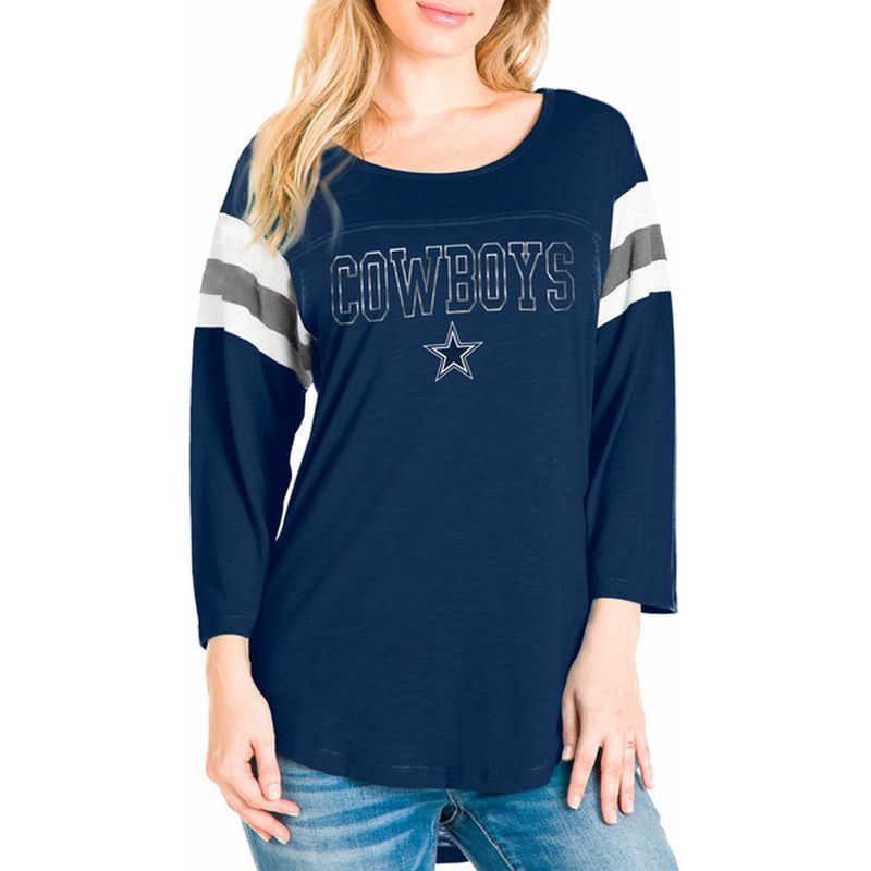 hjemmelevering fjerkræ arrangere New Era Women's Dallas Cowboys Foil Slub Raglan T-Shirt - Navy - XL (XL  (extra large)) - Instacart