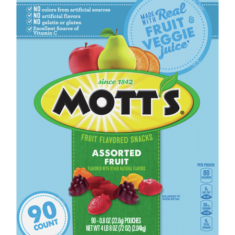 Mott's Fruit Flavored Snacks, Assorted Fruit (90 each) from BJ's