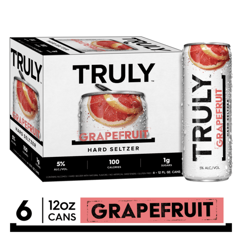 TRULY Hard Seltzer Grapefruit, Spiked & Sparkling Water (12 fl oz