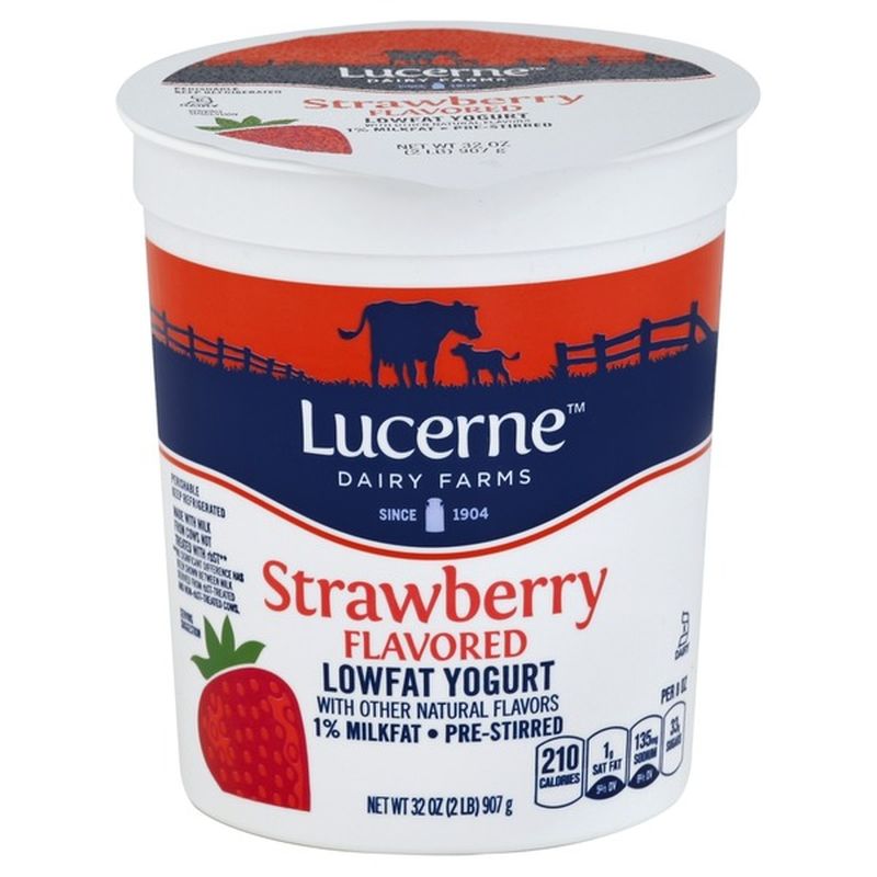 Lucerne Dairy Farms Strawberry Lowfat Yogurt (32 oz) from JewelOsco