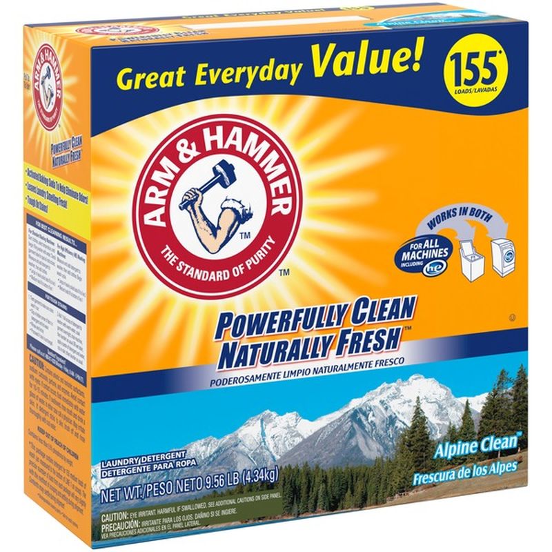 Arm & Hammer Powder Laundry Detergent, Alpine Clean, 155 Loads (9.56 lb