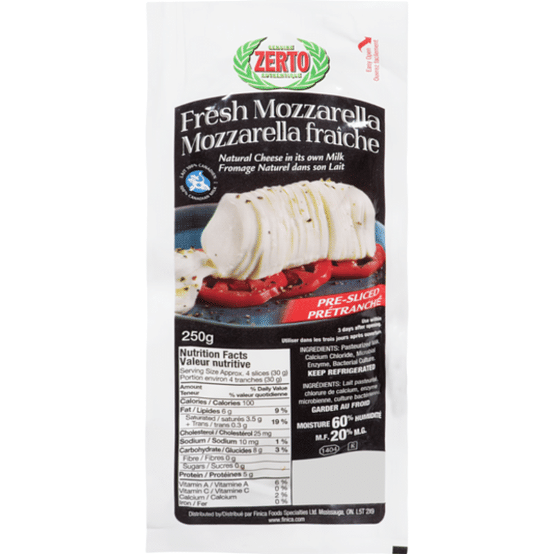 Fresh Sliced Mozzarella (250 g) Delivery or Pickup Near Me Instacart