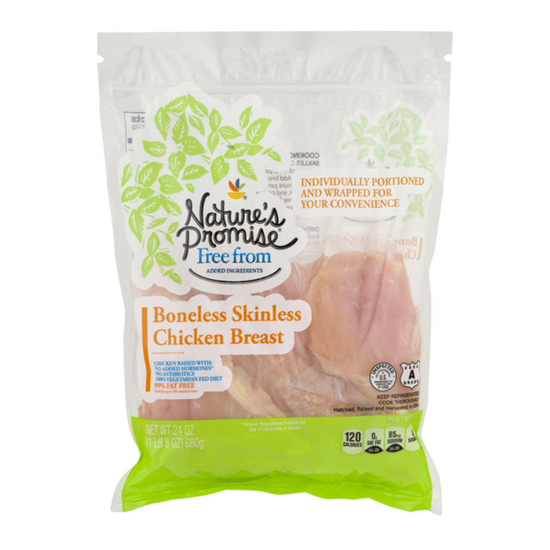 Natures Promise Chicken Breast Boneless Skinless 24 Oz From Stop And Shop Instacart 4233