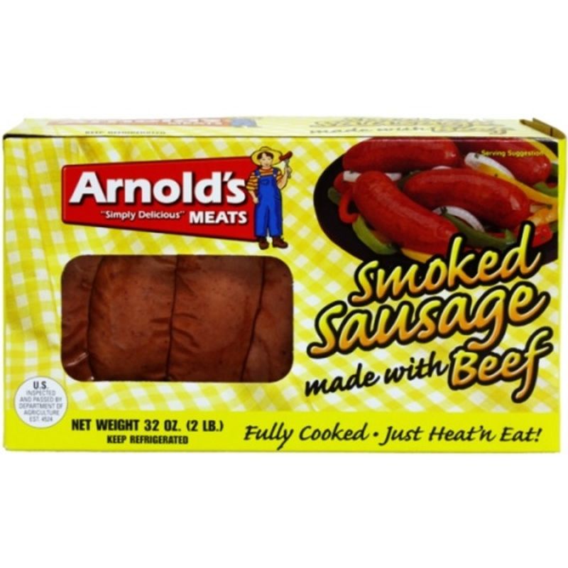 Arnold's Meats All Beef Smoked Hot Sausage (5 lb) Instacart