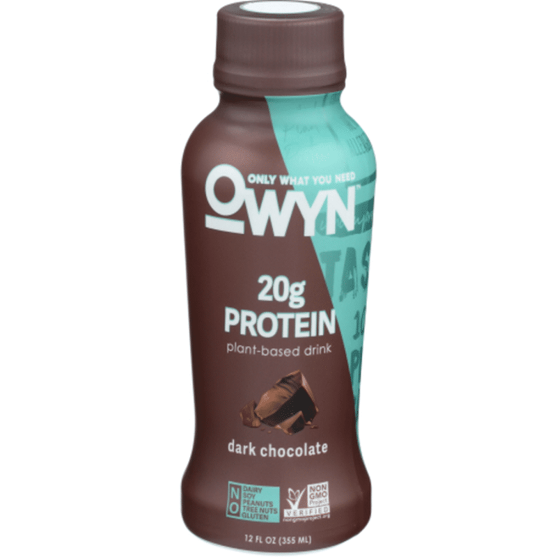 Owyn Protein Drink, PlantBased, Dark Chocolate (12 oz