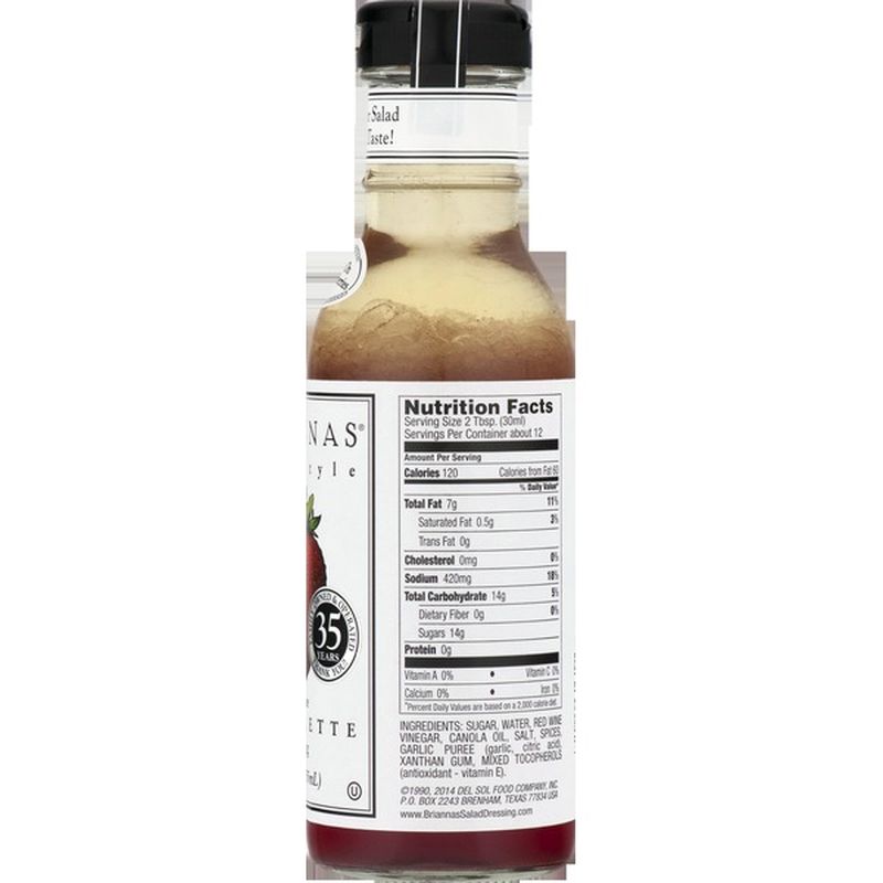 Brianna's Dressing, Blush Wine Vinaigrette, Home Style (12 fl oz