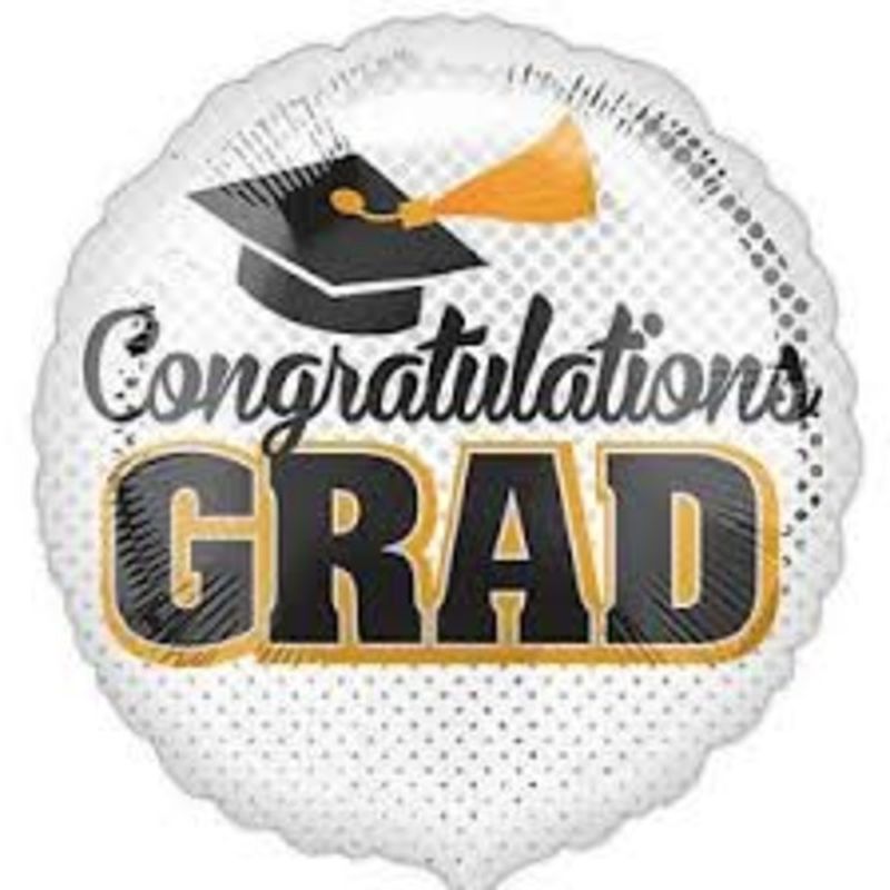 Anagram Standard Congratulations Grad Silver Dots Foil Balloon