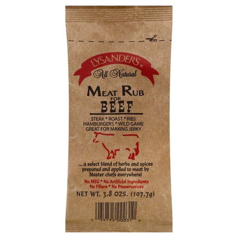 Lysander S Meat Rub For Beef Bag 3 8 Oz Instacart