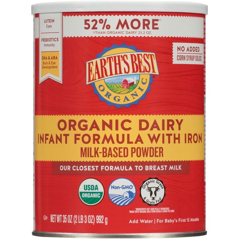 earth's best organic dairy infant powder formula