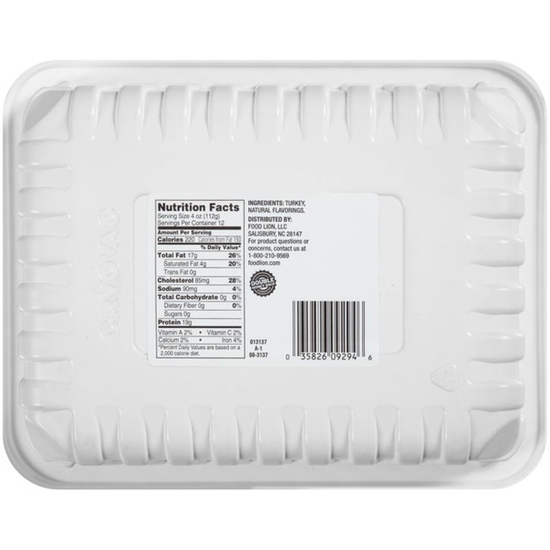 Food Lion 85 Lean/15 Fat Ground Turkey (48 oz) Instacart