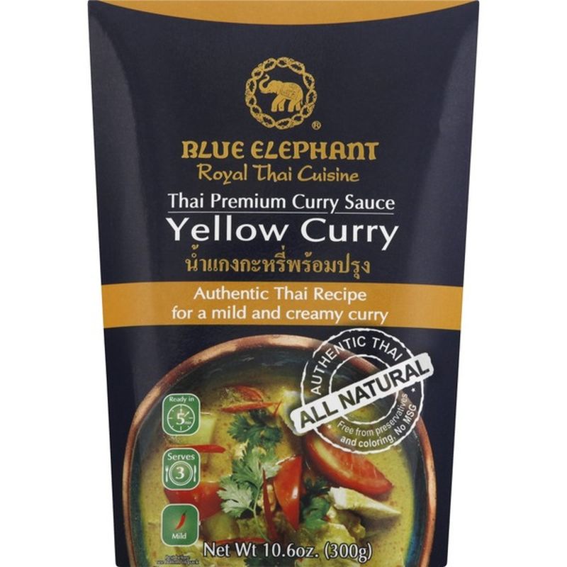 Blue Elephant Yellow Curry Sauce, Thai Premium, Mild