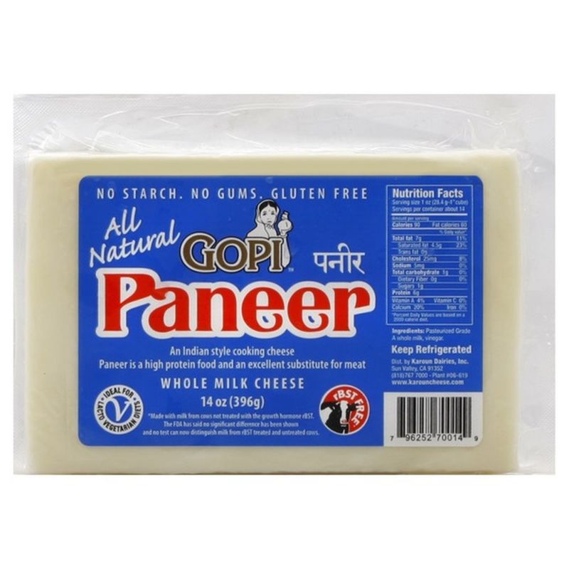 Gopi Whole Milk Paneer (14 oz) Instacart