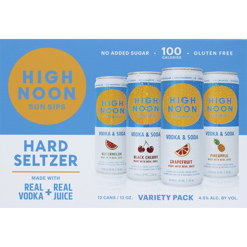 High Noon Vodka Hard Seltzer Mixed Pack (12 fl oz) - Instacart